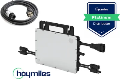 Produktbild von Hoymiles Microwechselrichter mit Endkappe Balkonkraftwerk HMS 800-2T 1F mit Kabel 5m 0% MwSt.