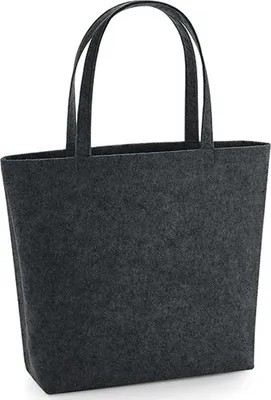 Image de BagBase BG721 | Shopper en feutre 49 x 39 x 13,5 cm - Couleur : Charcoal Melange - Taille : Taille unique