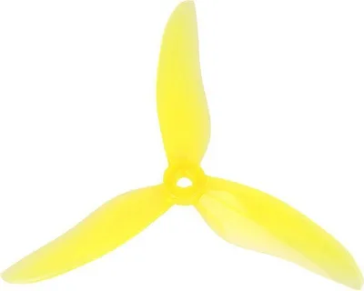 Produktbild von Gemfan 51499 Hurricane 3 Blatt Propeller Klar Gelb 2xCW 2xCCW 5 Zoll