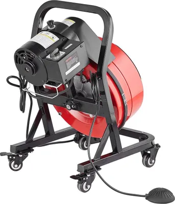 Produktbild von Abflussreinigungsmaschine 50FT x 1/2 Zoll manuell zugeführte Schlangenbohrmaschine mit Rädern