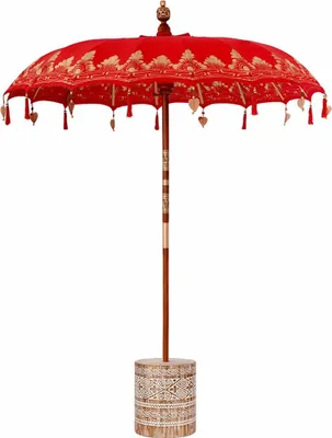 Immagine prodotto di vidaXL Ombrellone balinese con base rossa 185 x 185 x 260 cm