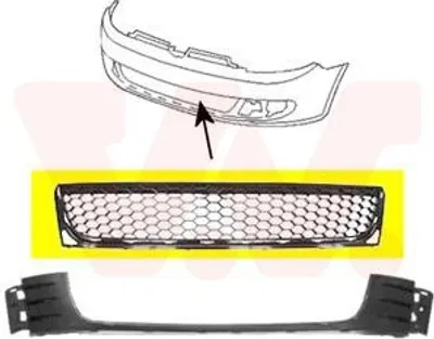 Produktbild von VAN WEZEL Lüftungsgitter Grill Stoßfänger für VW GOLF VI (5K1)