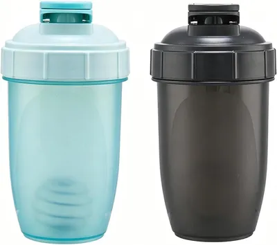 Obrázok produktu pre Sada na prípravu proteínových nápojov, 2 x 500 ml, s nerezovou guľou na miešanie, bez BPA, vhodná do kuchyne