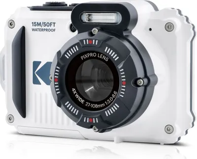 Produktbild von Kodak PIXPRO WPZ2, 16,76 MP, 4608 x 3456 Pixel, BSI CMOS, 4x, Full HD, Weiß