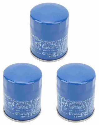 Image de Lot de 3 filtres à huile en métal, haute efficacité, pour moteur : 15400 RTA 003 (pièce de rechange pour ACCORD)