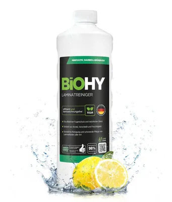 Produktbild von BiOHY Laminatreiniger + Dosierer, Laminatpflege, Bodenreiniger Laminat, 1 l