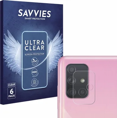 Produktbild von 6x Für Samsung Galaxy A51 (NUR Kameraschutz) Schutzfolie Savvies Displayschutz Display Schutz Folie Klar Transparent