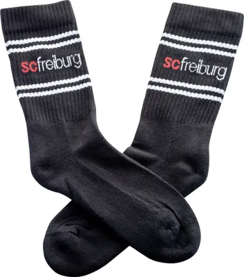 Produktbild von SC Freiburg Socken "Streifen" schwarz Gr. 39-42