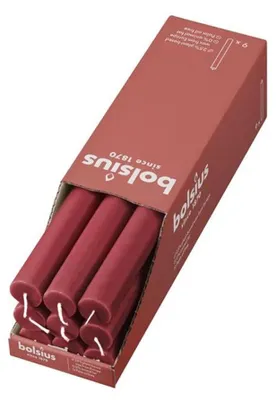 Image de Bougie de table Bolsius 270 23 rouge rustique