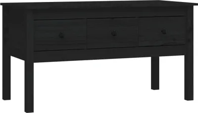Produktbild von vidaXL Couchtisch Schwarz 102x49x55 cm Massivholz Kiefer