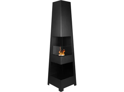 Immagine prodotto di Biocamino da Pavimento Pyramid Garden Nero Opaco – 2 kW, Bruciatore 0,7 L