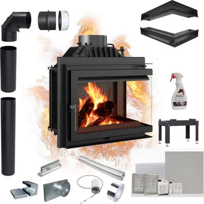 Immagine prodotto di Inserto per caminetto in ghisa KRATKI SIMPLE destra 8 kW Ø 200