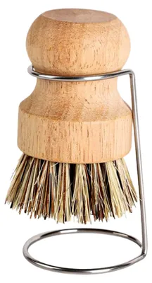 Produktbild von Reinigungsbürste mit Holzgriff für vielseitige Anwendungen im Badezimmer und in der Küche