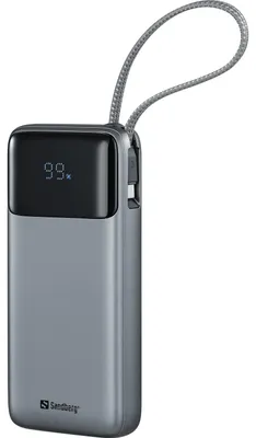Immagine prodotto di Sandberg 421-29, 20000 mAh, litio-polimero (LiPo), 3,7 V, 15 W, nero, grigio