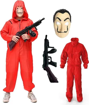 Produktbild von 2x Haus des Geldes Kostüm Set - XXL - uni - Halloween / Fasching, uni
