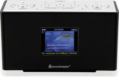 Obrázek produktu pro Soundmaster UR240SW, Cestovní, Digitální, DAB+, FM, UKW, TFT, 6,1 cm (2.4"), Černá
