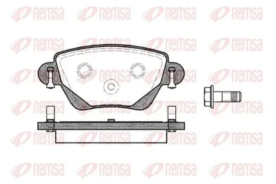 Produktbild von REMSA Bremsbeläge Satz Hinten Bremsklötze für FORD MONDEO III Kombi (BWY) 0777.00