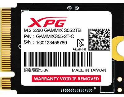 Immagine prodotto di XPG GAMMIX S55 2 TB M.2 PCI Express 4.0 NVMe 3D NAND