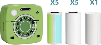 Obrázok produktu pre Mini termotlačiareň Bluetooth tlačiareň štítkov s 1 kotúčom termálneho papiera + 5 kotúčov samolepiaceho termálneho papiera + 5 kotúčov farebných termálnych štítkov