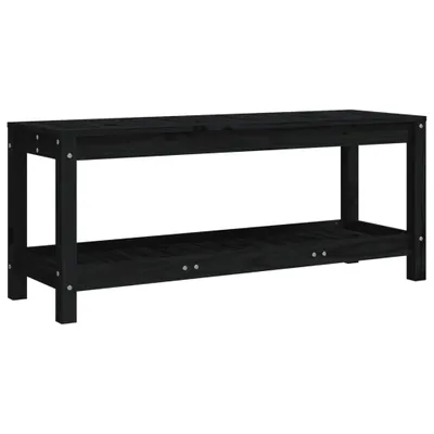 Obrázek produktu pro vidaXL Zahradní lavice černá 108x35x45 cm z masivního borovicového dřeva