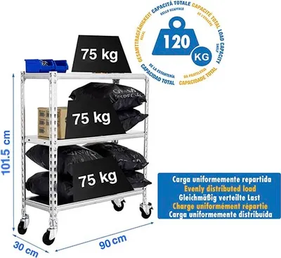 Immagine prodotto di SIMONCLICK MOBILE 3/300 900 GALVA/GALVA scaffale in metallo
