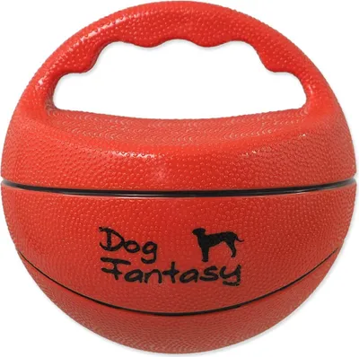 Image de Jouet DOG FANTASY Balle avec poignée couinant 15 cm