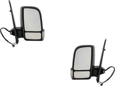 Immagine prodotto di Johns, specchietti retrovisori esterni adatti per Mercedes Sprinter 907 02/18- set destro e sinistro nero el 9 pol A9108101100 9108101100 A9108101200 9108101200