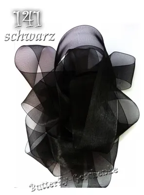 Produktbild von Organzaband 6mm, 32 Meter, Farbe:141 schwarz