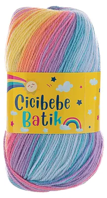 100g Farbverlaufsgarn Cicibebe Batik 33 Bunte Straße