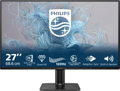 Produktbild von Philips 2000 series 27E2N2500/00, 68,6 cm (27"), 2560 x 1440 Pixel, Quad HD, LCD, 4 ms, Schwarz
