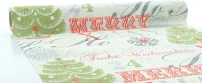 Produktbild von Sovie HOME Weihnachtstischläufer Xmas-Greetings in Rot aus Linclass® Airlaid 40 cm x 4,80 m, 1 Stück
