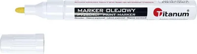Produktbild von Titan-Ölmarker weiß Rundspitze