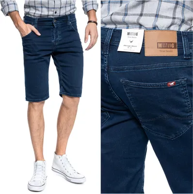 Produktbild von MUSTANG Herren, Shorts CHICAGO SHORT, Slim fit, W36, Blau, kurze, hosen,