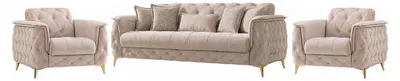 Produktbild von Sofa Set Sucre, Beige Stellvariante 2+1+1