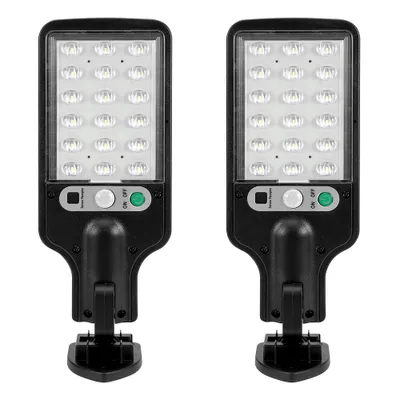 Obrázek produktu pro 2 kusy LED solárních lamp s pohybovým senzorem, venkovní pouliční osvětlení IP65, studená bílá barva, vhodné do zahrady, na balkon, dvůr, do pergoly