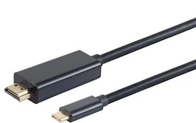 Immagine prodotto di S-Conn 10-57025 Adattatore cavo video USB C nero da 1 m HDMI tipo A (standard) (10-57025)