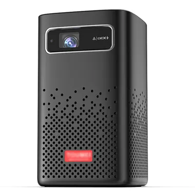 Imagen del producto de Proyector de música 4K HD portátil para exteriores. Batería integrada, control remoto por voz con inteligencia artificial. Compacto pero potente