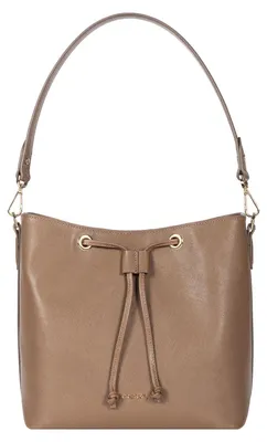 Produktbild von ROECKL Leder Schultertasche Umhängetasche Pitti Saffiano Shoulderbag Taupe braun