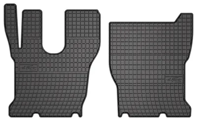 Image de Tapis avant en caoutchouc pour Volvo FM I 1998-2001 – 2 pièces, noirs, sur mesure – Wielganizator SolidPRO