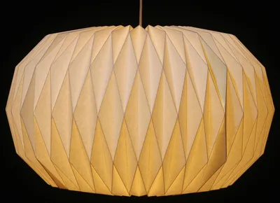 Produktbild von Origami Design Papier Lampenschirm - Modell Venetia, Weiß, 26*44*44 cm, Asiatische Lampenschirme aus Papier & Stoff