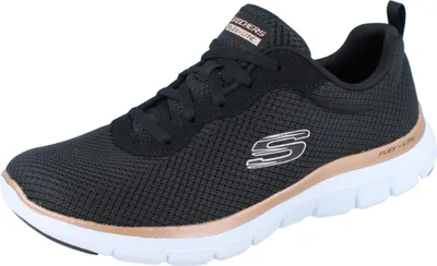 Produktbild von Skechers Damen Flex Appeal 4.0 Brilliant View Walking-Schuh Schwarz Mesh Rosegold 39 EU