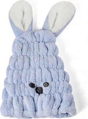 Produktbild von Schnelltrocknendes Handtuch mit Turban - Blue Bunny, 80% Polyester 20% Polyamid, 35x29 cm