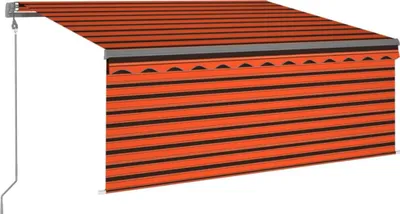 Zdjęcie produktu dla vidaXL Markiza automatyczna z roletą i czujnikiem wiatru LED 3.5x2.5m