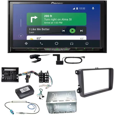 Produktbild von Pioneer AVH-Z9200DAB Android Auto Carplay Einbauset für Tiguan Amarok Caddy Jetta