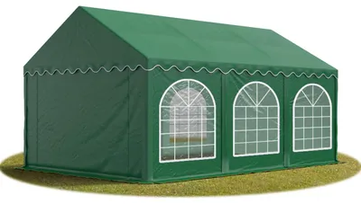 Image de TOOLPORT Tente Barnum de Réception 4x6 m Bâches PVC 750 N vert Cadre de Sol Jardin