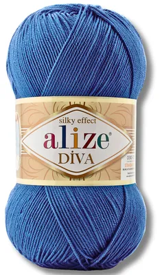 Imagen del producto de Alize 1x 100g Diva, hilo para tejer y crochet, color sólido (237)