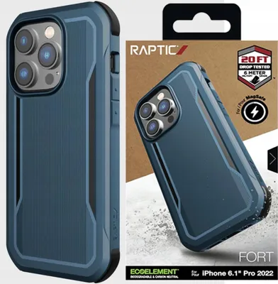 Immagine prodotto di Raptic X-Doria Fort Case Custodia per Iphone 14 Pro con copertura blindata Magsafe Blu