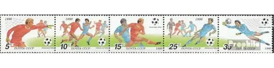 Produktbild von Briefmarken Sowjetunion 1990 Mi 6088-6092 Fünferstreifen (kompl.Ausg.) gestempelt Fußball-WM, Italien