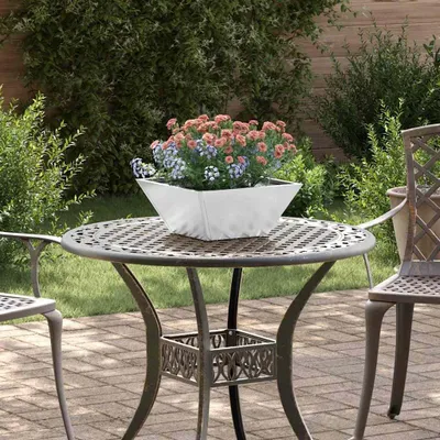 Produktbild von "2026 Aktion"Garten-Pflanzgefäß Moderne - Pflanzkübel - Blumentopf Silber 35x35x15cm Verzinkter Stahl DE349919 - Beete
