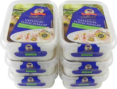 Produktbild von Geflügel-Fleischsalat mit Gurke von Golßener - 6er Set (6 Packungen à 200 g)